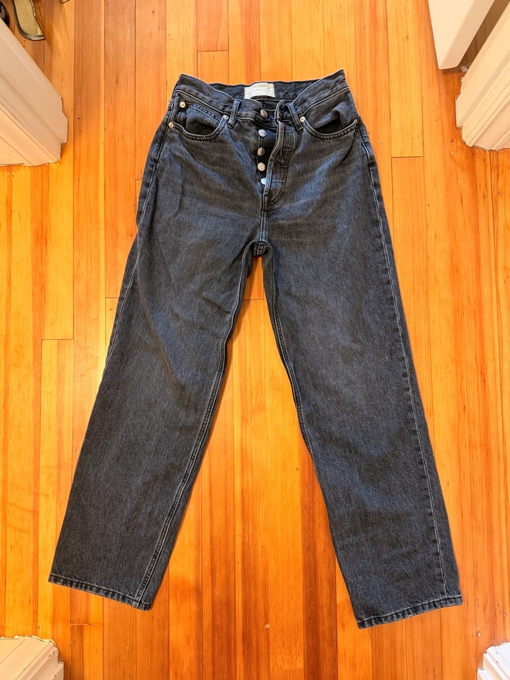 Everlane Way High Washed Black Jeans